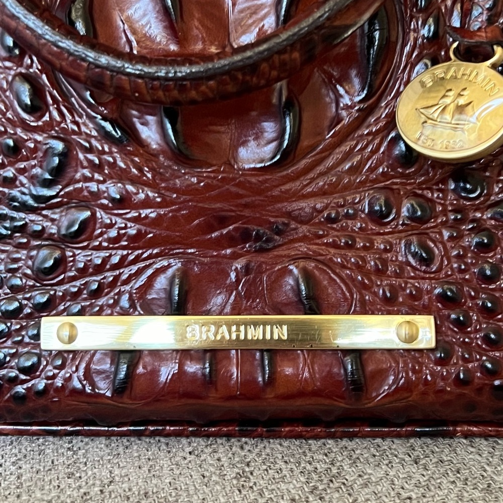 BRAHMIN Faux Alligator Skin purse